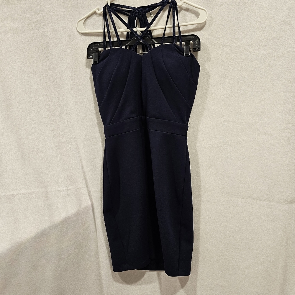 Emerald Sundae Mini Navy Blue Dress Women's Medium - Picture 7 of 7